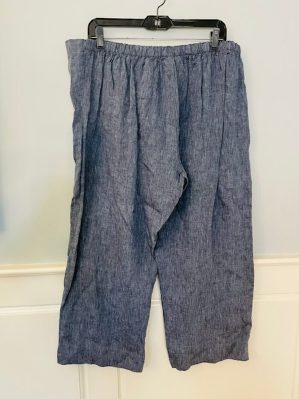 Bryn Walker Bologna Linen Capri Pants Lagenlook Pull On Coastal Trousers NWT XXL - Picture 4 of 6